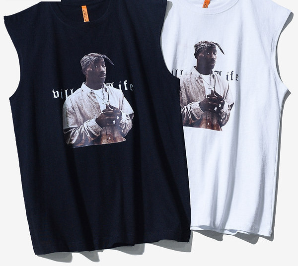 Széles férfi felső, színes nyomattal