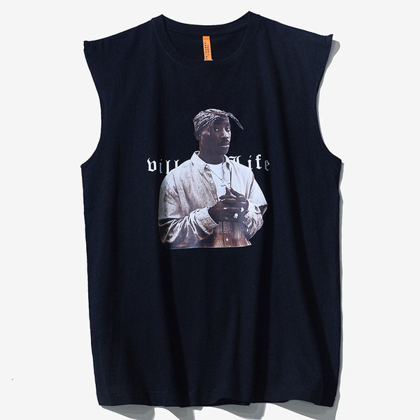 Széles férfi felső, színes nyomattal