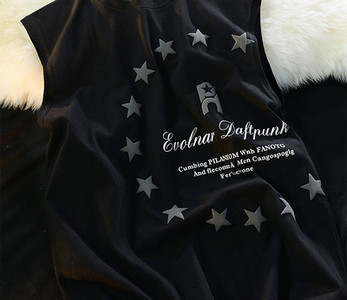 Pamučna sportska muška majica bez rukava s natpisom