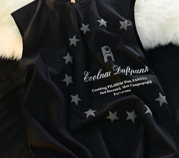 Pamučna sportska muška majica bez rukava s natpisom