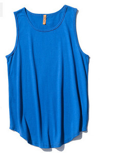 Egyszínű pamut felsőrész férfiaknak