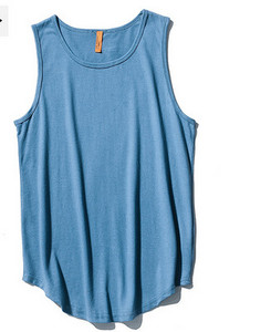 Egyszínű pamut felsőrész férfiaknak