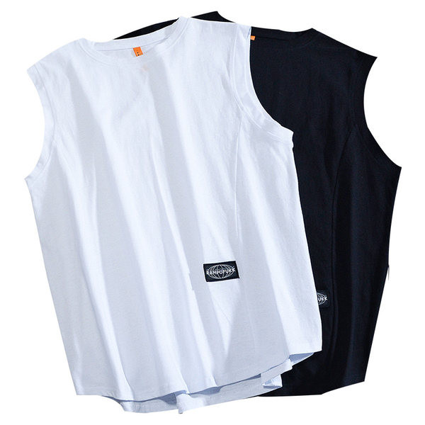 Ανδρικό αθλητικό φανελάκι σε λευκό, μπλε και μαύρο