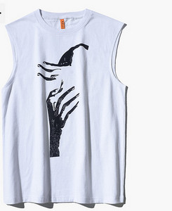 Καλοκαιρινό βαμβακερό φανελάκι για άνδρες με στάμπα