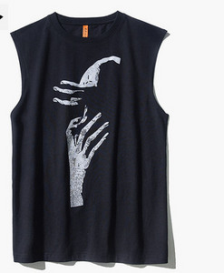 Καλοκαιρινό βαμβακερό φανελάκι για άνδρες με στάμπα