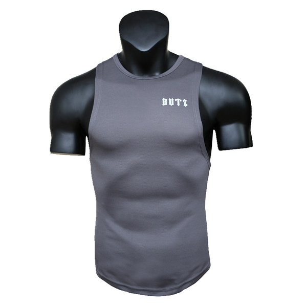 Muška majica bez rukava od brzosušeće tkanine s natpisom pogodna za sport