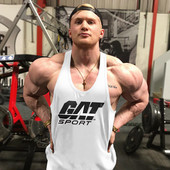 Meeste suvine tanktop kirjaga fitness treeninguks