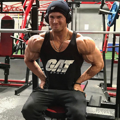 Meeste suvine tanktop kirjaga fitness treeninguks