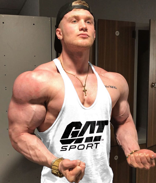 Meeste suvine tanktop kirjaga fitness treeninguks