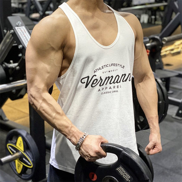 Muška pamučna majica bez rukava sa natpisom više boja