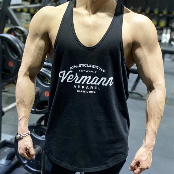 Muška pamučna majica bez rukava sa natpisom više boja