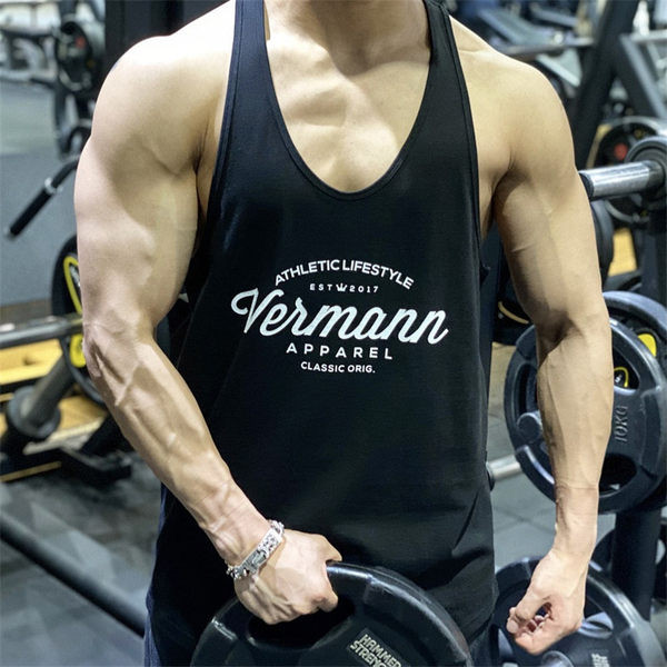 Muška pamučna majica bez rukava sa natpisom više boja