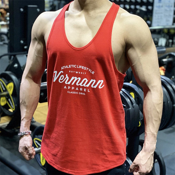 Muška pamučna majica bez rukava sa natpisom više boja