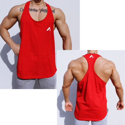 Φαρδύ ανδρικό φανελάκι με στάμπα για γυμναστική