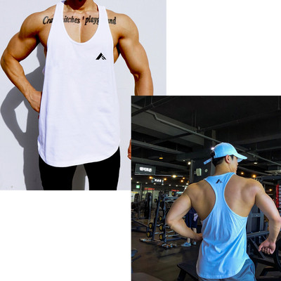 Φαρδύ ανδρικό φανελάκι με στάμπα για γυμναστική