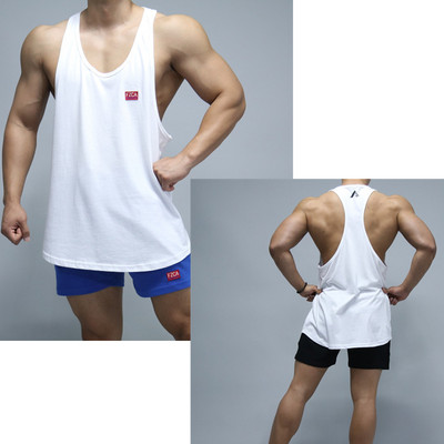 Φαρδύ ανδρικό φανελάκι με στάμπα για γυμναστική