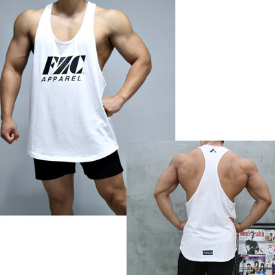 Φαρδύ ανδρικό φανελάκι με στάμπα για γυμναστική