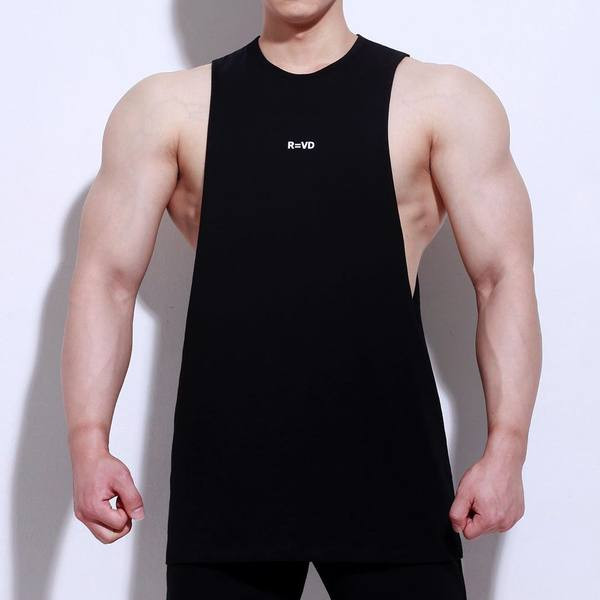 Ανδρικό φανελάκι σε μαύρο και άσπρο - διχρωμία