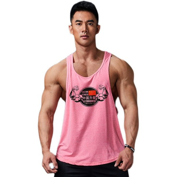 Férfi akasztófelső O-nyakkal és színes nyomattal