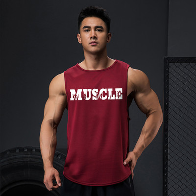 Muška majica bez rukava od brzosušeće tkanine sa natpisom