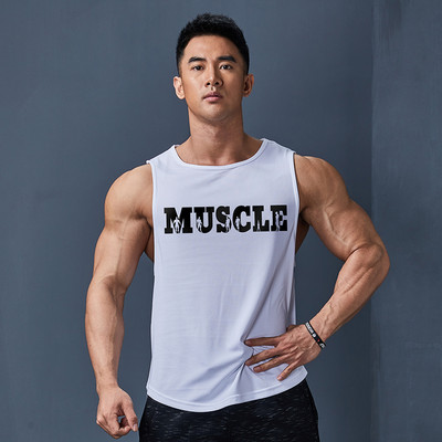 Muška majica bez rukava od brzosušeće tkanine sa natpisom