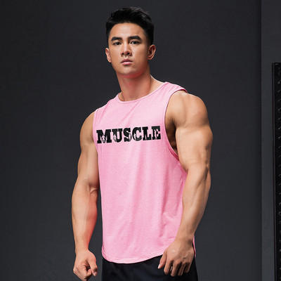 Muška majica bez rukava od brzosušeće tkanine sa natpisom