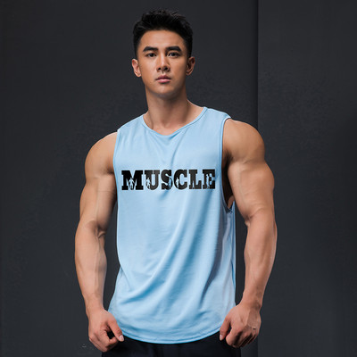 Muška majica bez rukava od brzosušeće tkanine sa natpisom
