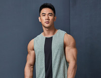 Ανδρικό φανελάκι casual με οβάλ λαιμόκοψη - καθαρό μοντέλο