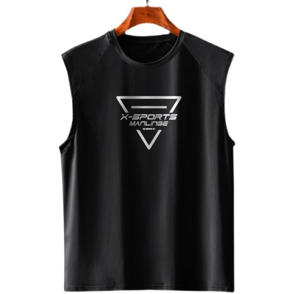 Férfi felső, kerek nyakkivágással, fekete-fehér színben