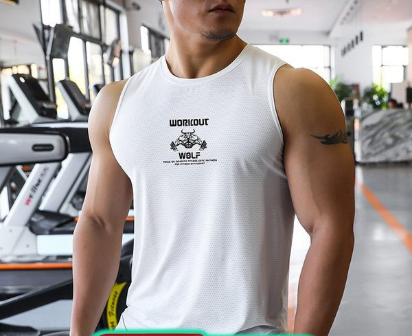 Laiade rihmade ja trükiga meeste topp igapäevaseks ja sportimiseks