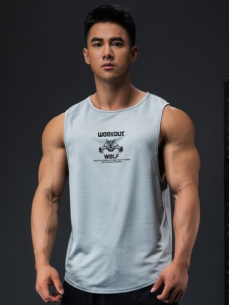 Gyorsan száradó anyagból készült férfi sportmellény