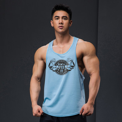 Sport férfi felső, rátéttel és kerek nyakkivágással