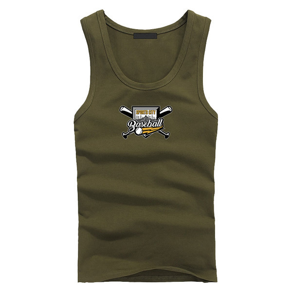 Ανδρικό φανελάκι με στρογγυλή λαιμόκοψη και απλικέ