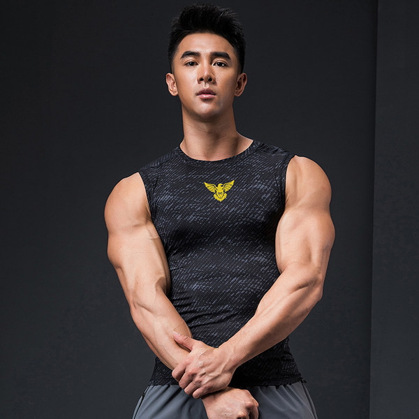 Férfi felső, kerek nyakkivágással, szürke színben