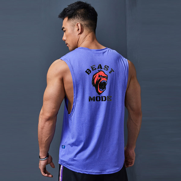 Sport tank top kivágott modell nyomtatással