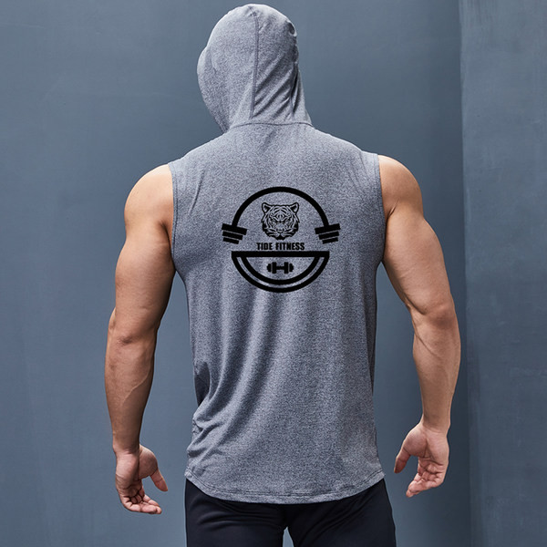 Férfi felső, szürke színű kapucnival és megkötővel