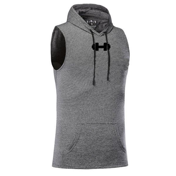 Férfi felső, szürke színű kapucnival és megkötővel