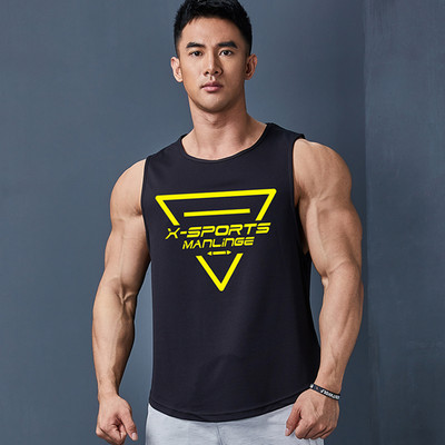 Καθημερινό ανδρικό αμάνικο με στρογγυλή λαιμόκοψη - πολλά χρώματα