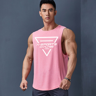 Καθημερινό ανδρικό αμάνικο με στρογγυλή λαιμόκοψη - πολλά χρώματα