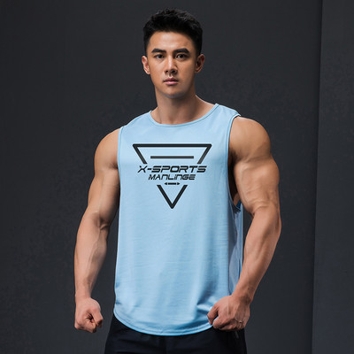 Καθημερινό ανδρικό αμάνικο με στρογγυλή λαιμόκοψη - πολλά χρώματα