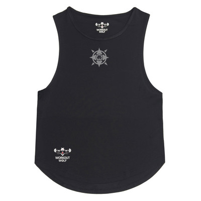 Εφαρμοσμένο ανδρικό φανελάκι κατάλληλο για σπορ με στάμπα