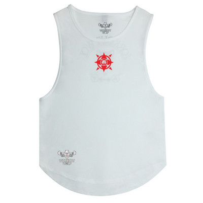 Εφαρμοσμένο ανδρικό φανελάκι κατάλληλο για σπορ με στάμπα