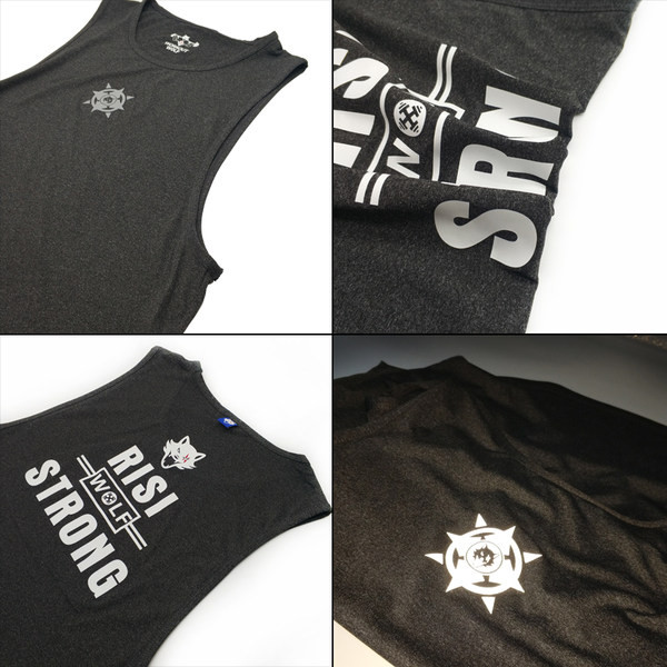 Εφαρμοσμένο ανδρικό φανελάκι κατάλληλο για σπορ με στάμπα