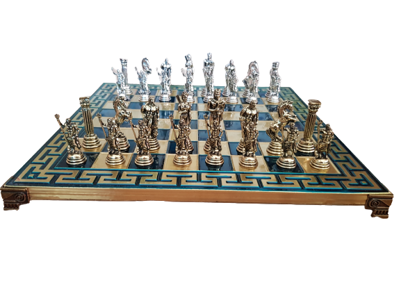 Шах , Посейдон, Метален, 33х33 СМ