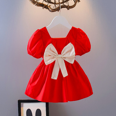 Μοντέρνο παιδικό φόρεμα με κορδέλα για κορίτσια