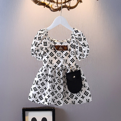 Moodne laste kleit tüdrukutele lillemotiividega