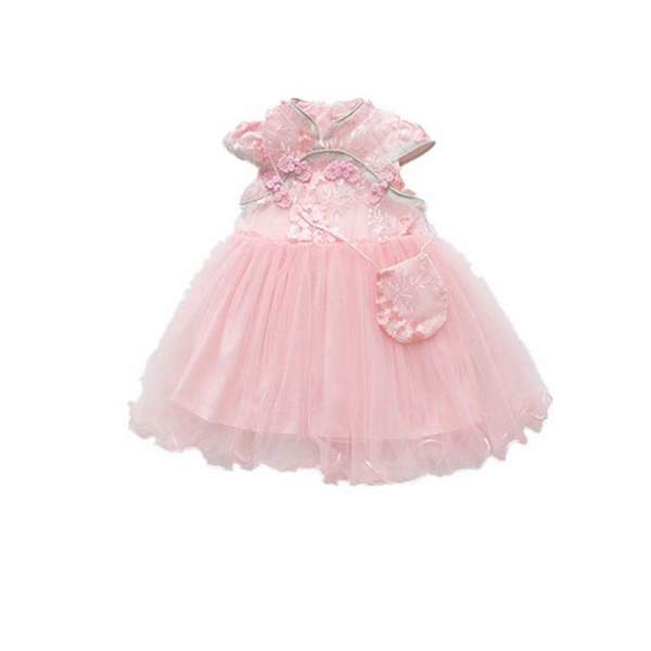 Gyerekruha lányoknak két modell rövid és hosszú ujjú hímzéssel