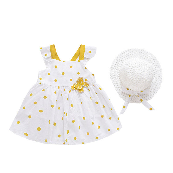 Modern gyerekruha pöttyökkel és szalaggal