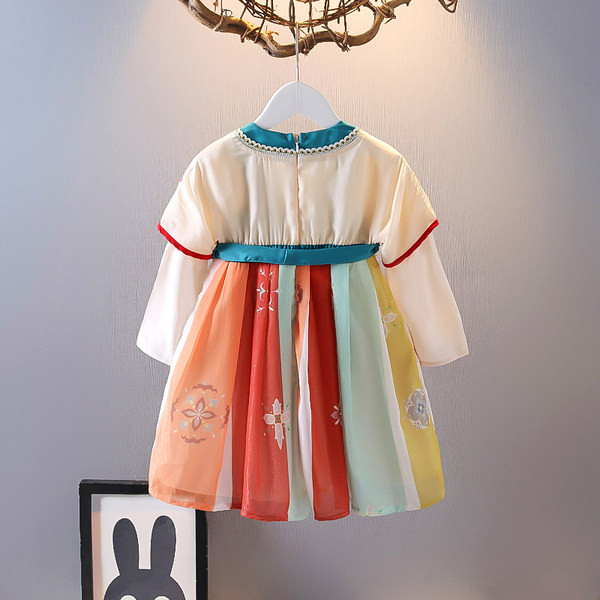 Pikkade varrukatega ja tõmblukuga lastekleit