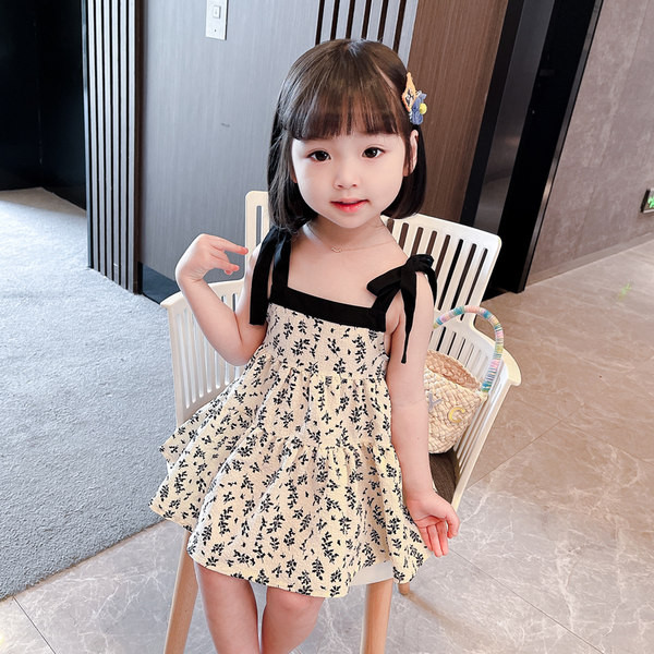 Casual παιδικό φόρεμα με τιράντες για κορίτσια